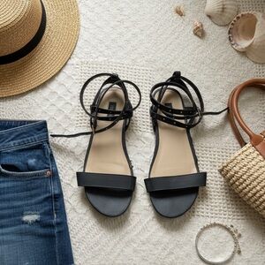 Forever 21 Elegant Black Strappy Sandals